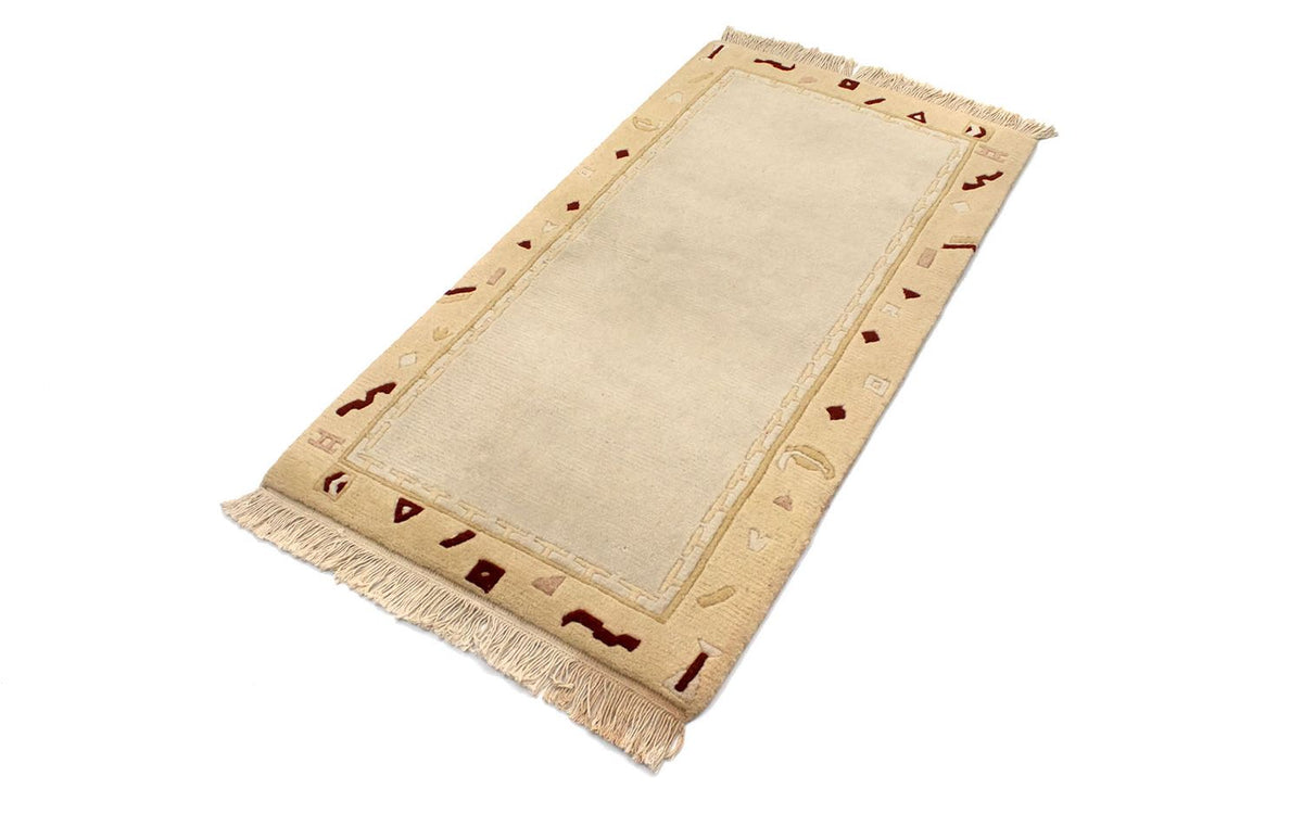 Tapis Népalais - 140 x 70 cm - beige