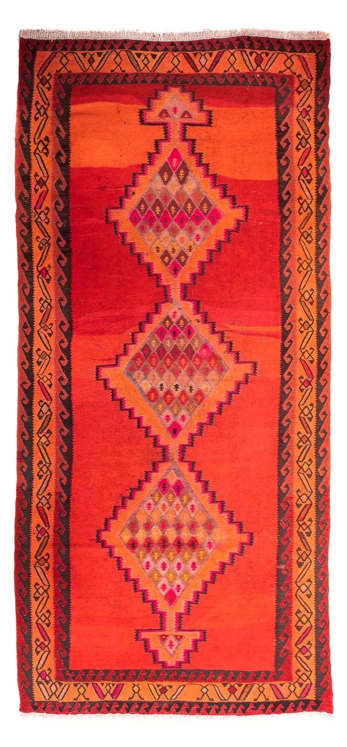 Tapis de couloir Tapis Kelim - Vieux - 380 x 180 cm - multicolore