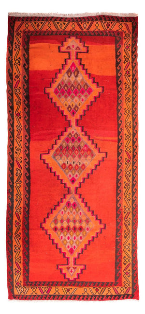 Tapis de couloir Tapis Kelim - Vieux - 380 x 180 cm - multicolore