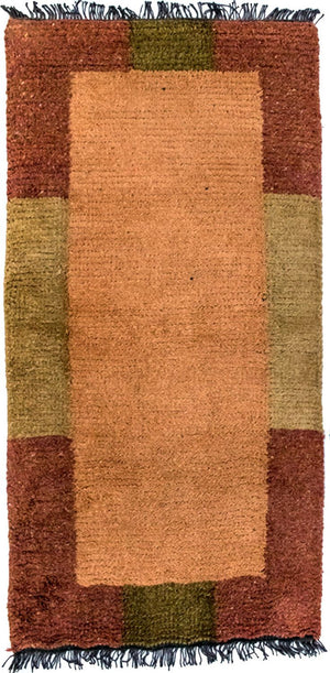 Tapis Népalais - 140 x 70 cm - orange