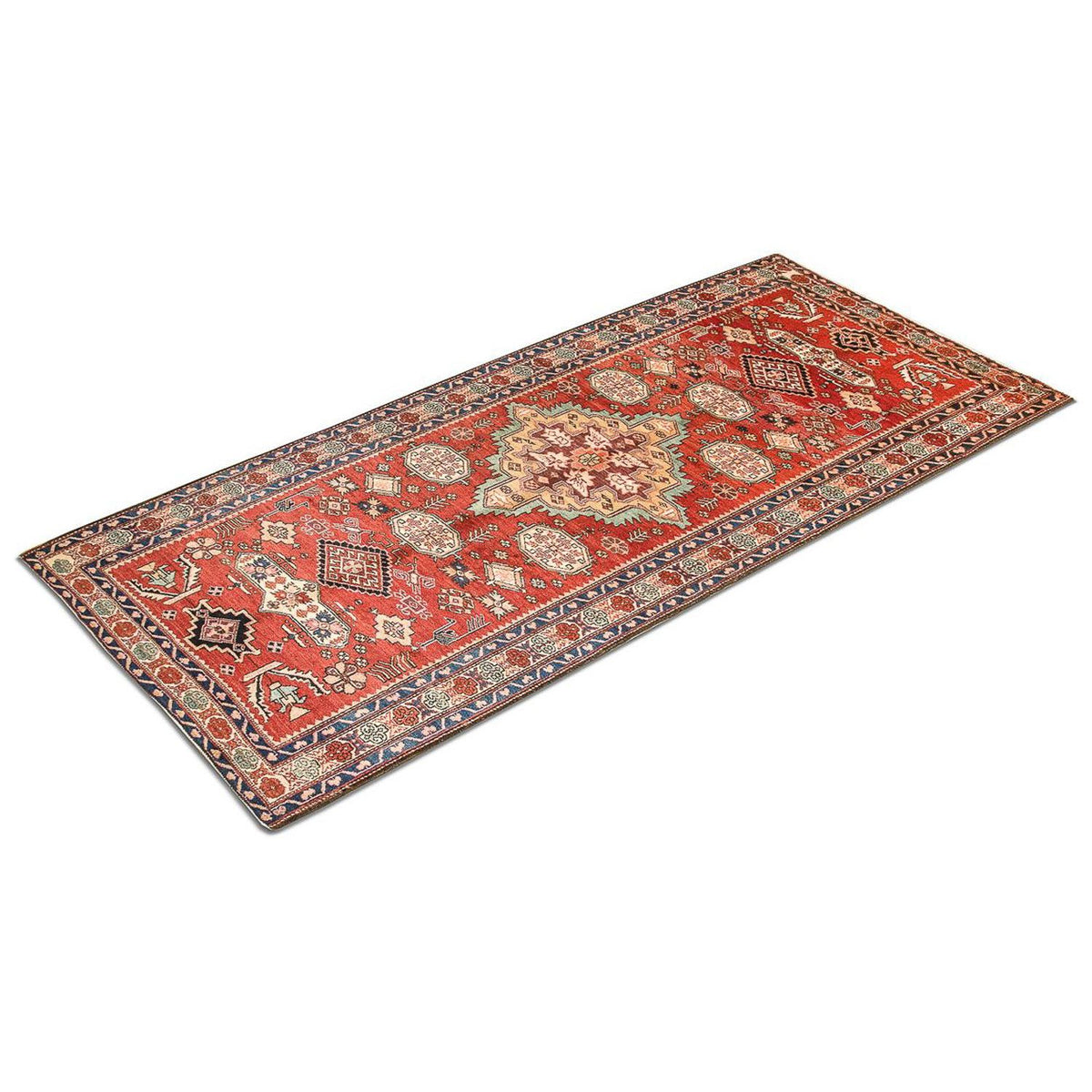 Tapis de couloir Tapis persan - Nomadic - 329 x 138 cm - rouge