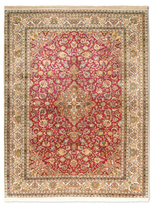 Tapis en soie - Soie du Cachemire - 218 x 157 cm - rouge