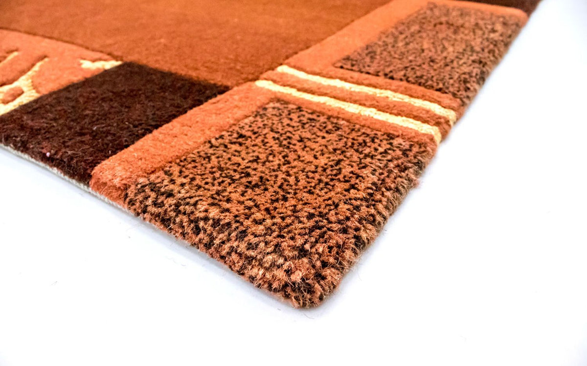 Tapis Népalais - 157 x 90 cm - terracotta