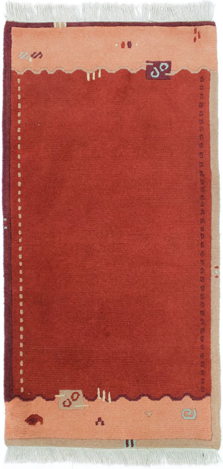 Tapis Népalais - 140 x 70 cm - orange