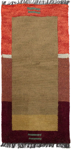 Tapis Népalais - 140 x 70 cm - marron