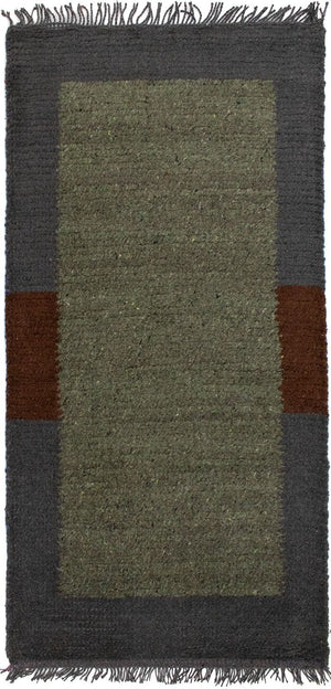 Tapis Népalais - 140 x 70 cm - gris