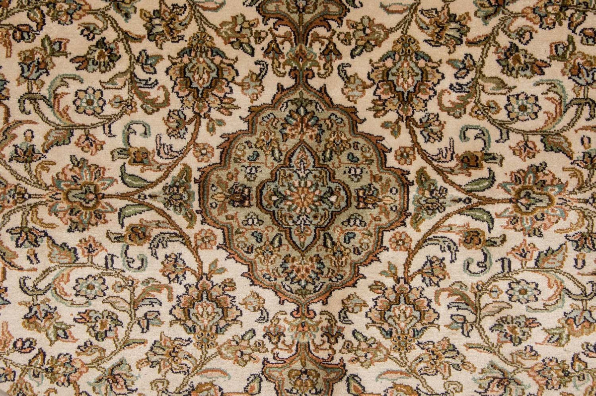 Tapis en soie - Soie du Cachemire - 186 x 126 cm - beige