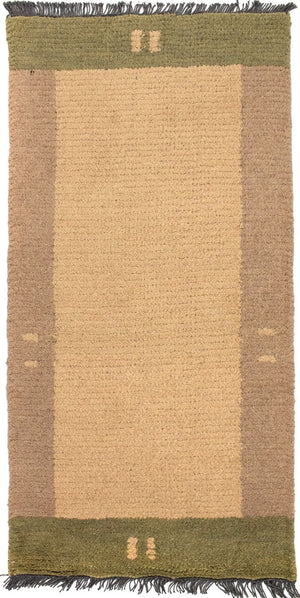 Tapis Népalais - 140 x 70 cm - marron clair