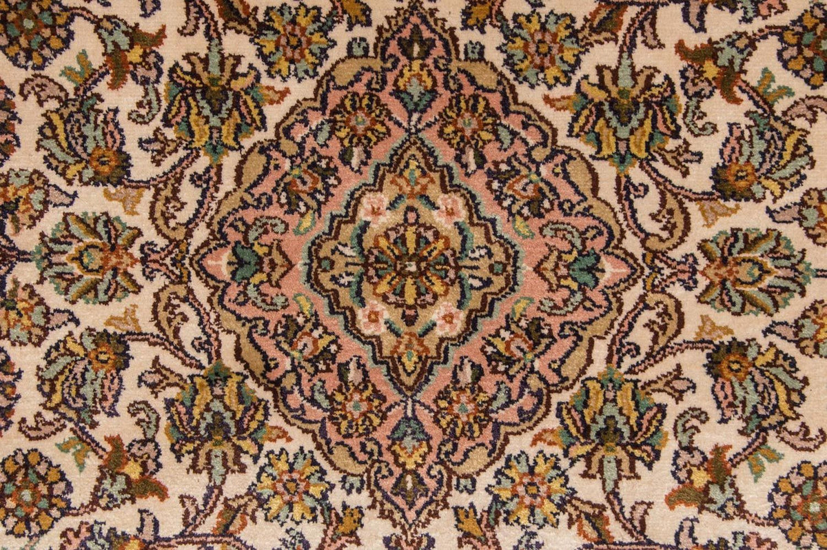 Tapis de couloir Tapis en soie - Soie du Cachemire - 300 x 79 cm - beige