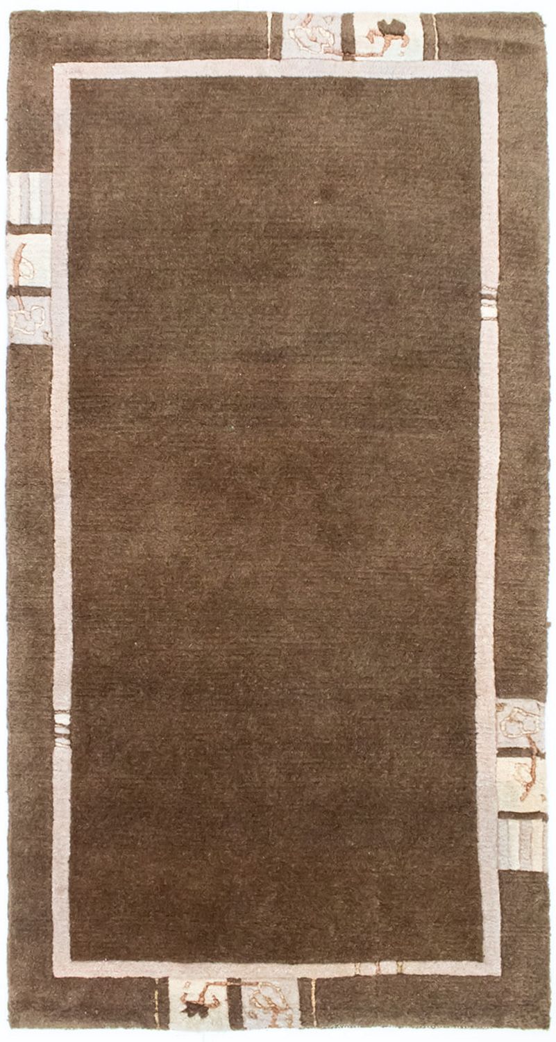 Tapis Népalais - 140 x 70 cm - marron