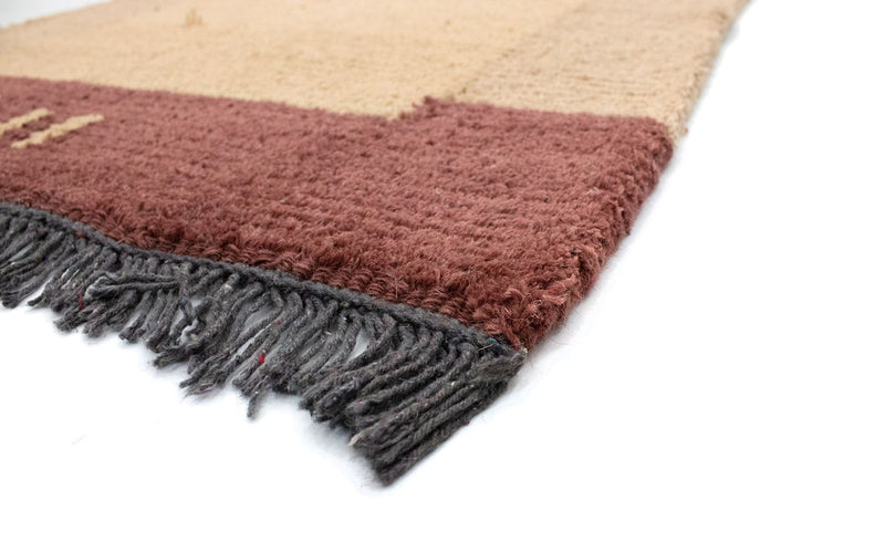 Tapis Népalais - 140 x 70 cm - marron clair