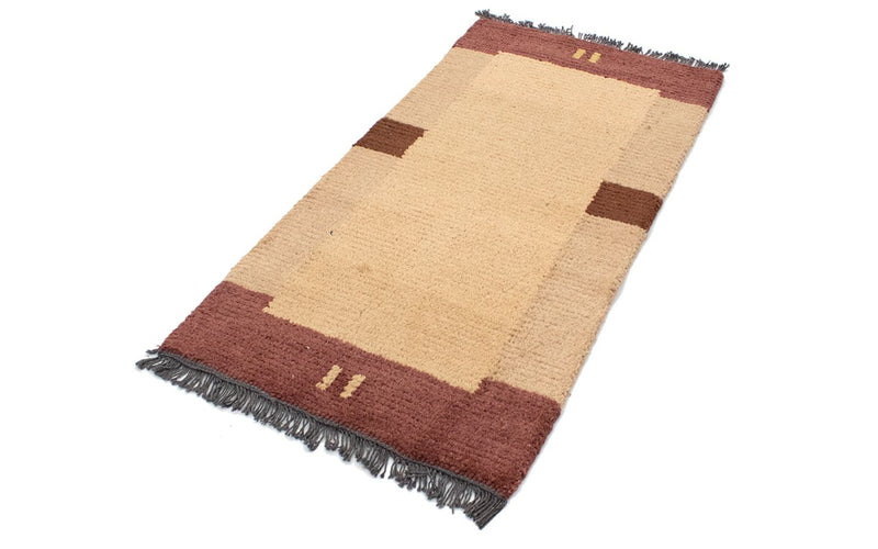 Tapis Népalais - 140 x 70 cm - marron clair