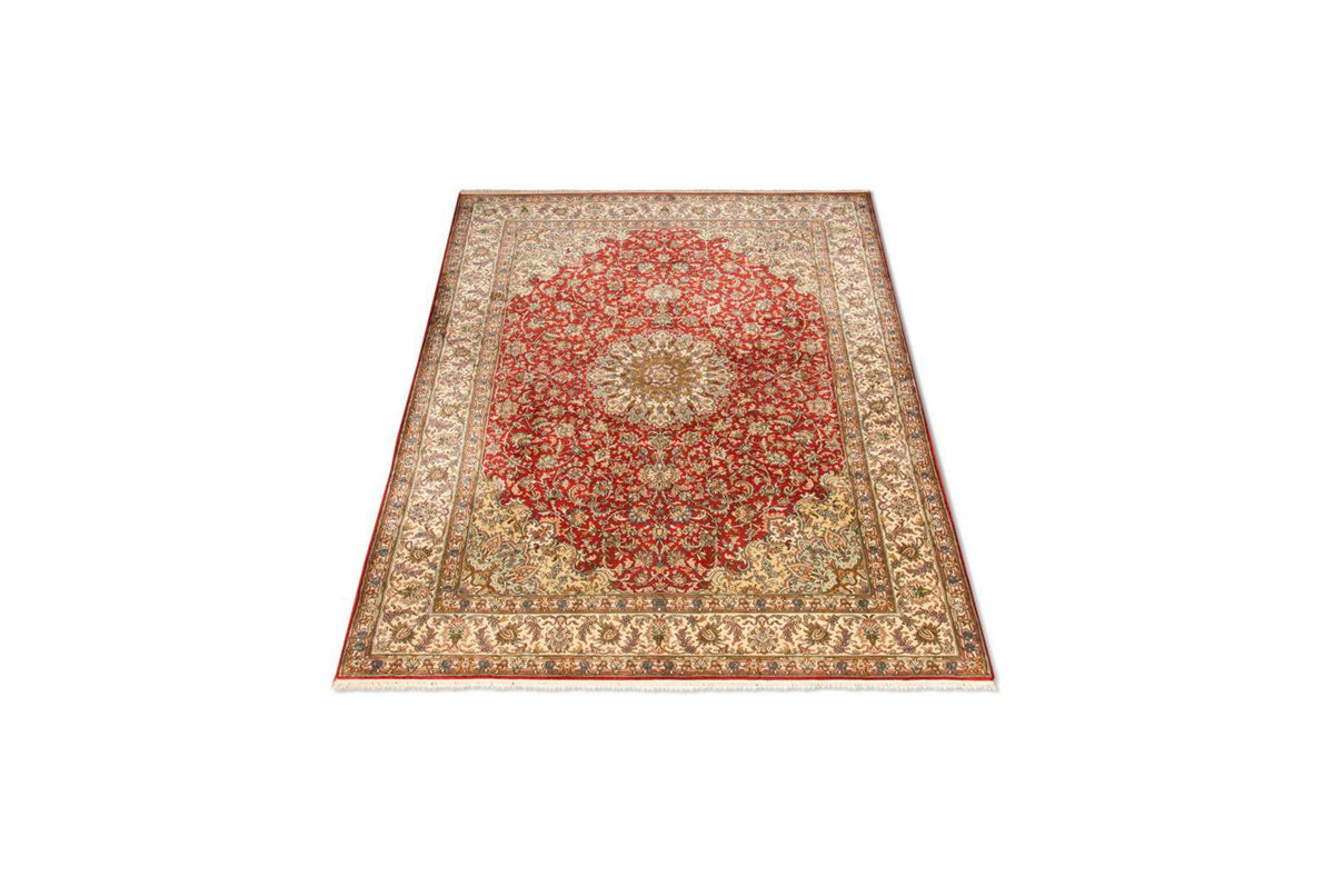 Tapis en soie - Soie du Cachemire - 218 x 156 cm - rouge