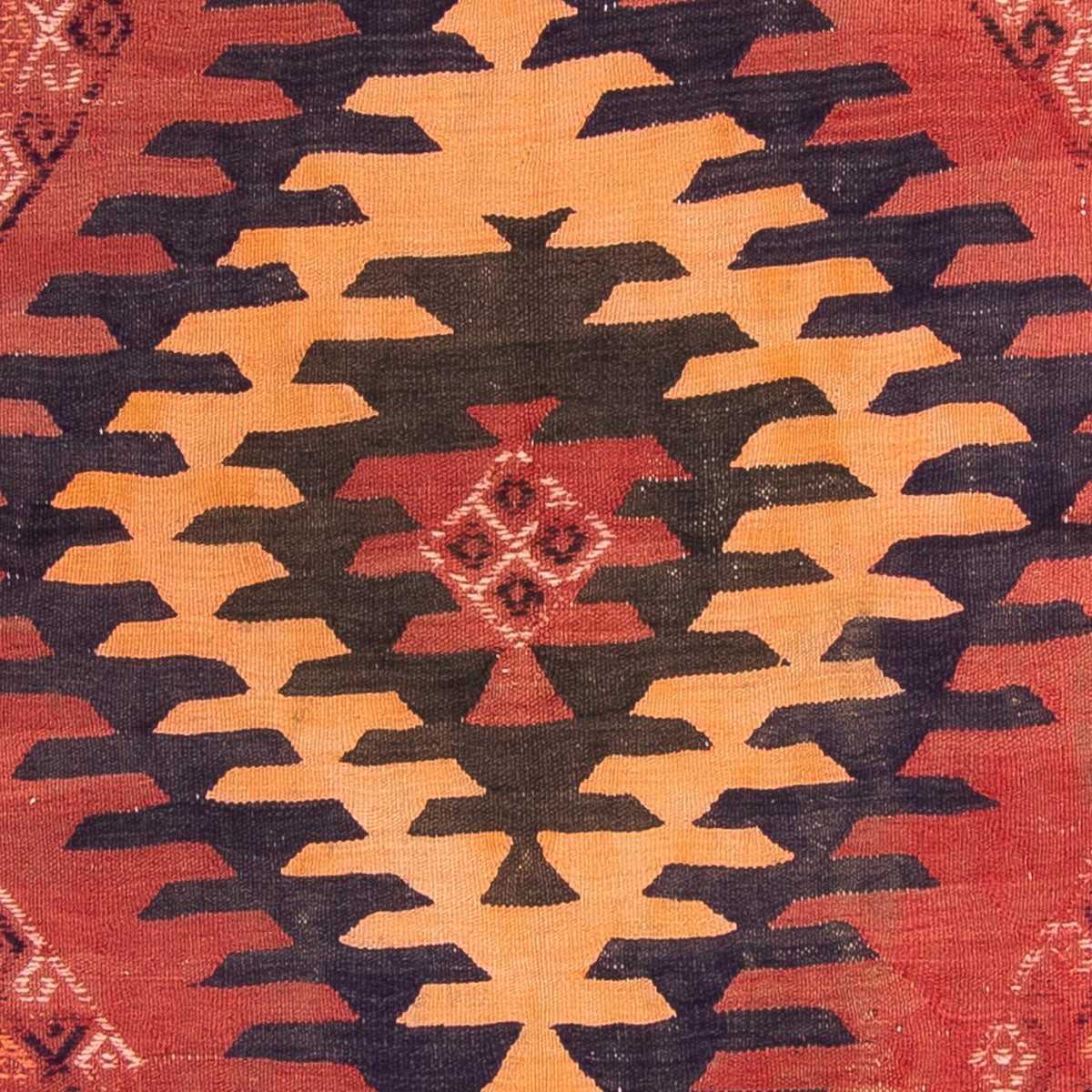 Tapis de couloir Tapis Kelim - Vieux - 395 x 145 cm - multicolore