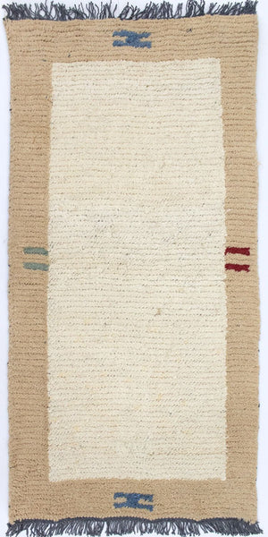 Tapis Népalais - 140 x 70 cm - beige