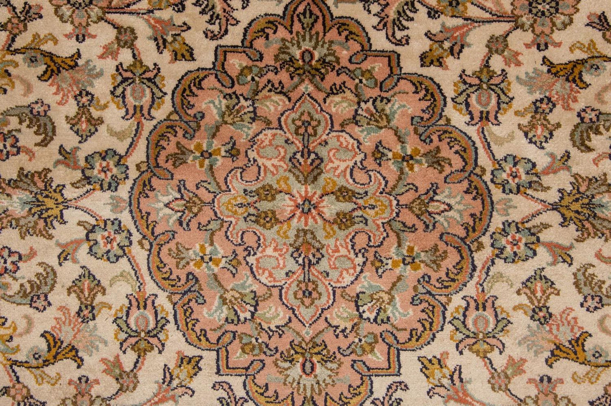 Tapis en soie - Soie du Cachemire - 184 x 124 cm - beige