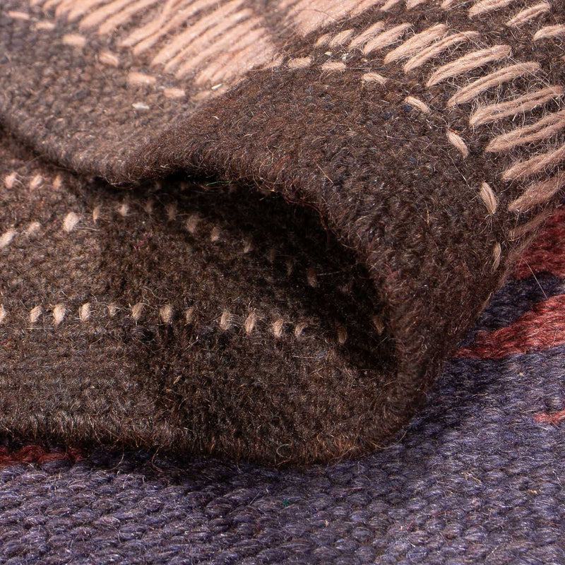 Tapis de couloir Tapis Kelim - Vieux - 450 x 135 cm - marron