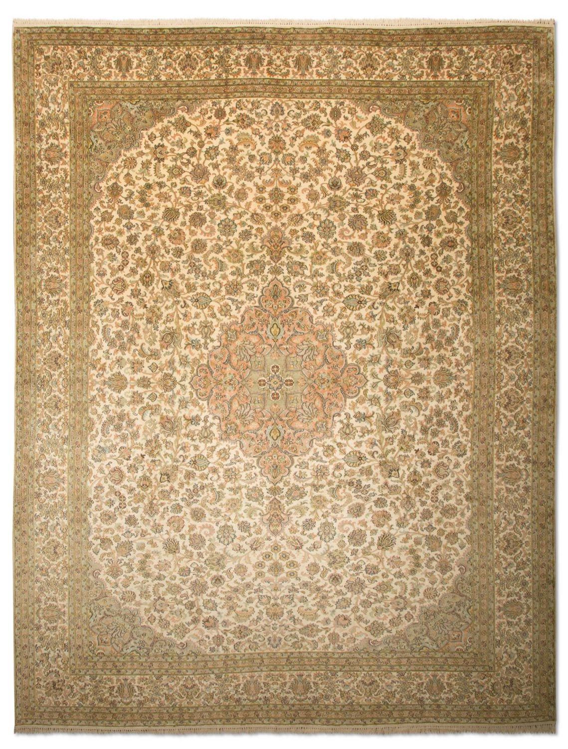 Tapis en soie - Soie du Cachemire - 335 x 243 cm - beige