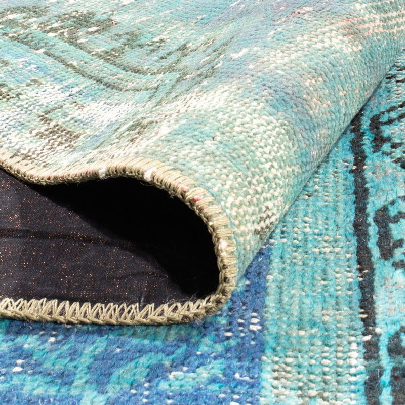 Tapis vintage - 305 x 198 cm - turquoise