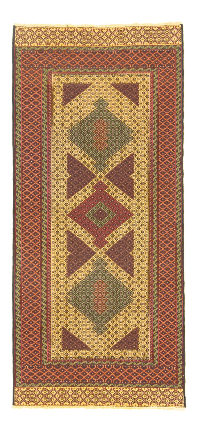 Tapis de couloir Tapis Kelim - Oriental - 188 x 85 cm - orange