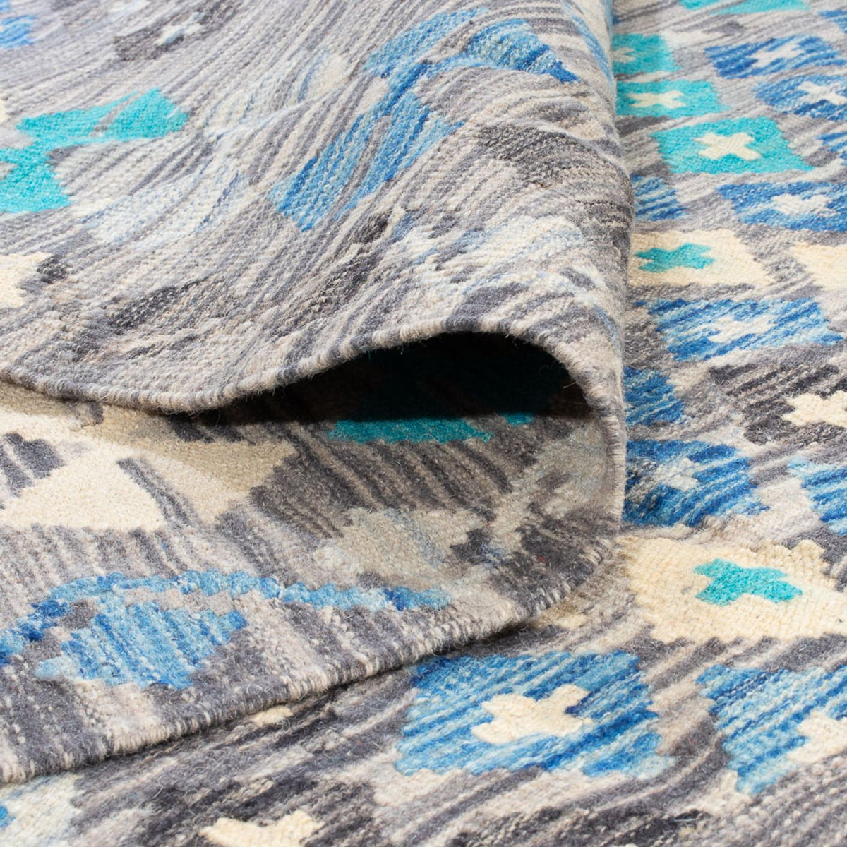 Tapis Kelim - Splash - 241 x 174 cm - multicolore