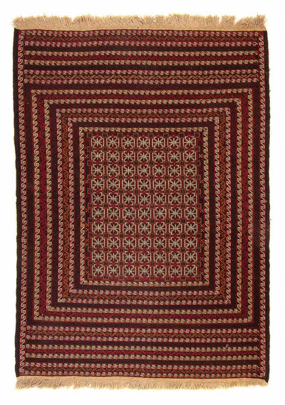 Kilim afghan 133x180cm - rouge foncé