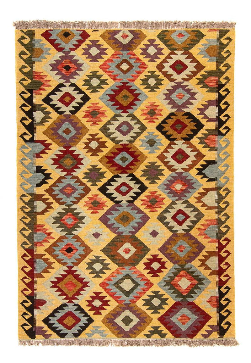 Tapis Kelim - Splash - 204 x 144 cm - multicolore