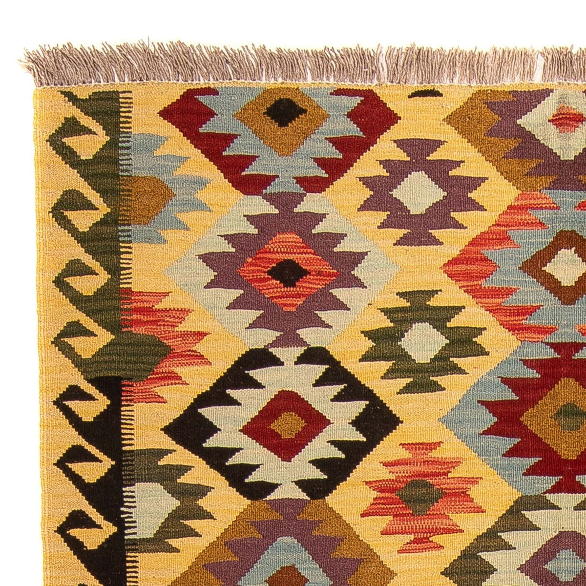Tapis Kelim - Splash - 204 x 144 cm - multicolore