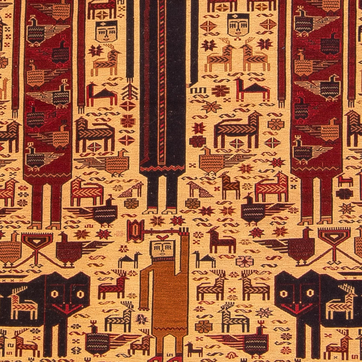 Tapis Kelim - Oriental - 194 x 124 cm - marron clair
