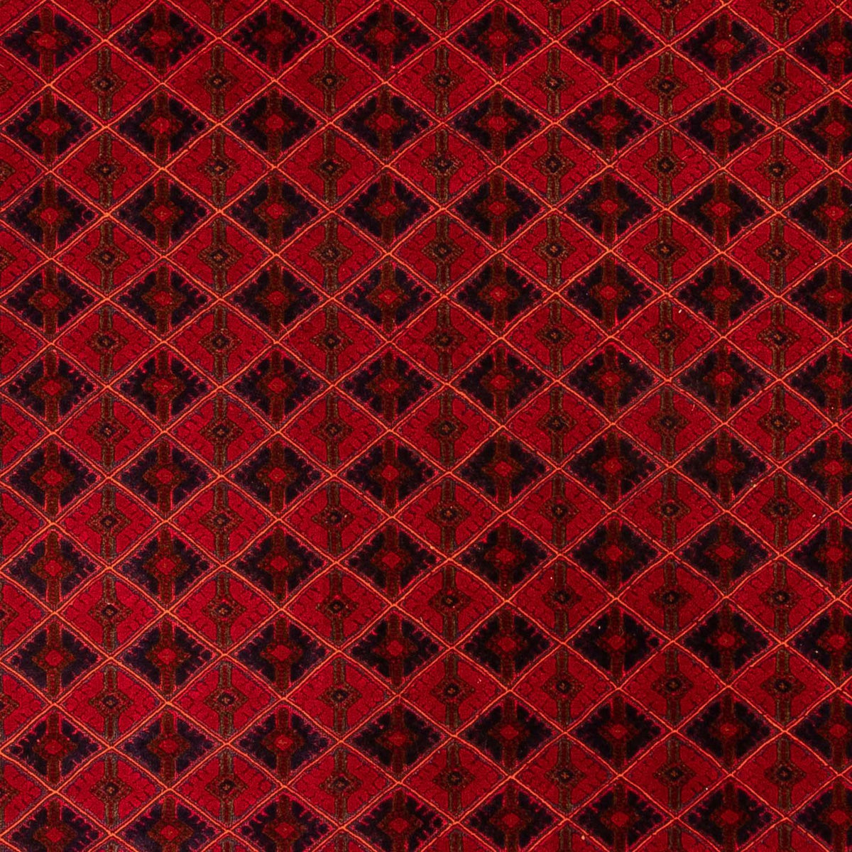 Tapis afghan - Boukhara - 283 x 208 cm - rouge foncé