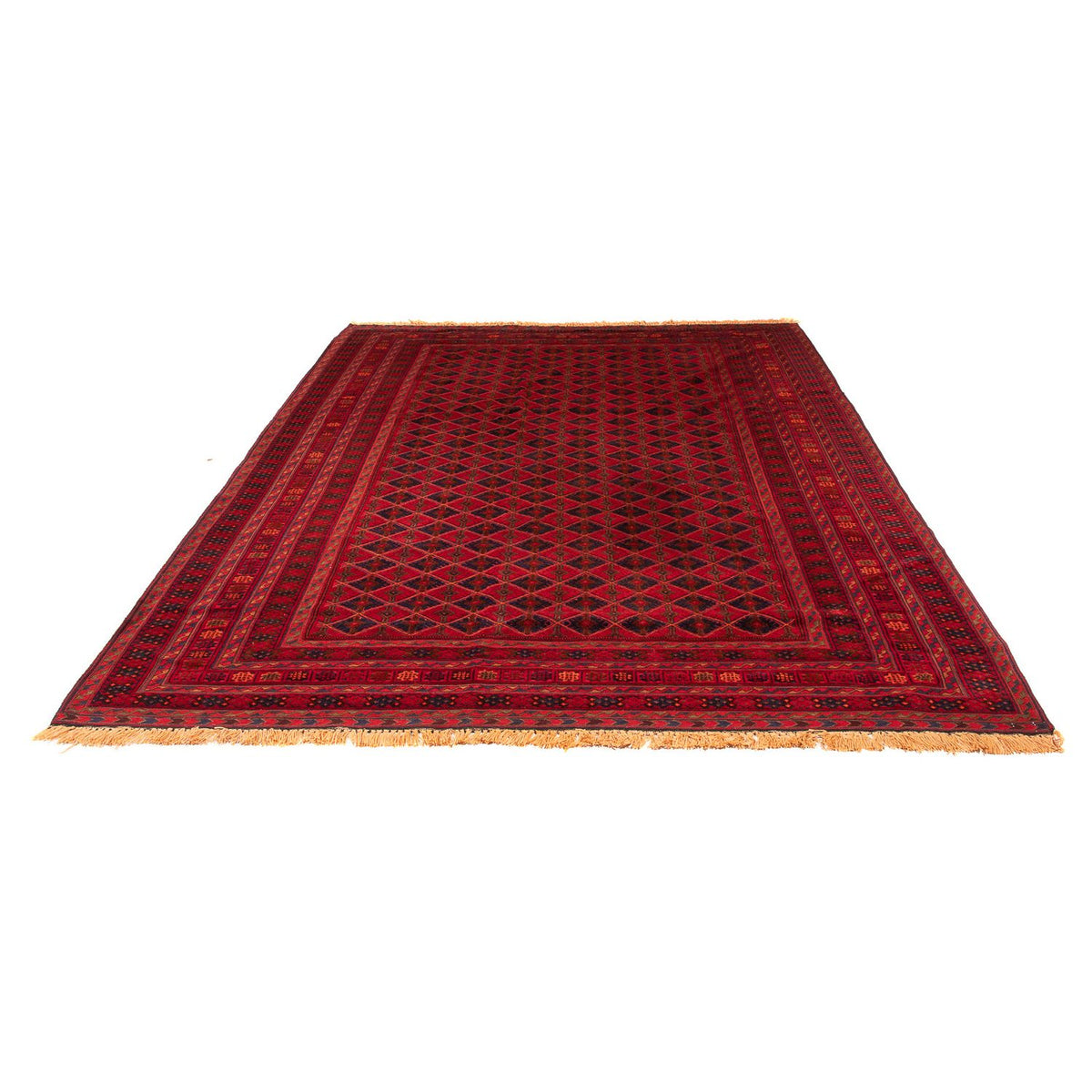 Tapis afghan - Boukhara - 283 x 208 cm - rouge foncé