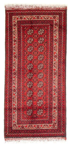 Tapis afghan - 100 x 69 cm - rouge foncé