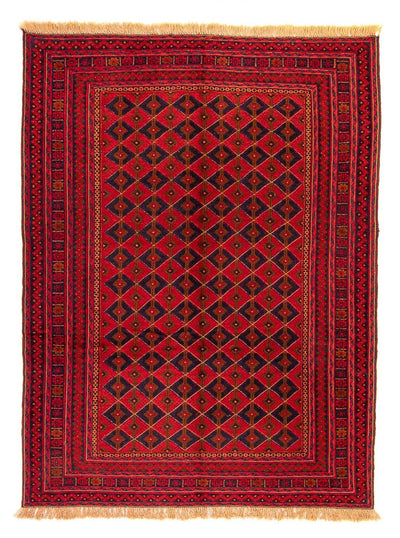 Kilim afghan Tapis 151x198cm - rouge foncé