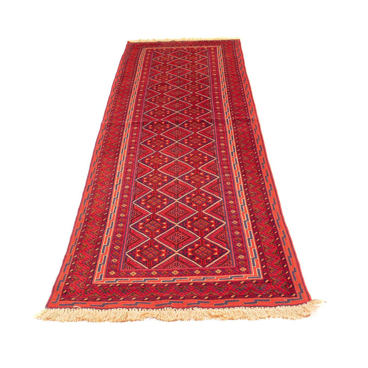 Tapis de couloir Tapis Kelim - Oriental - 280 x 69 cm - rouge foncé