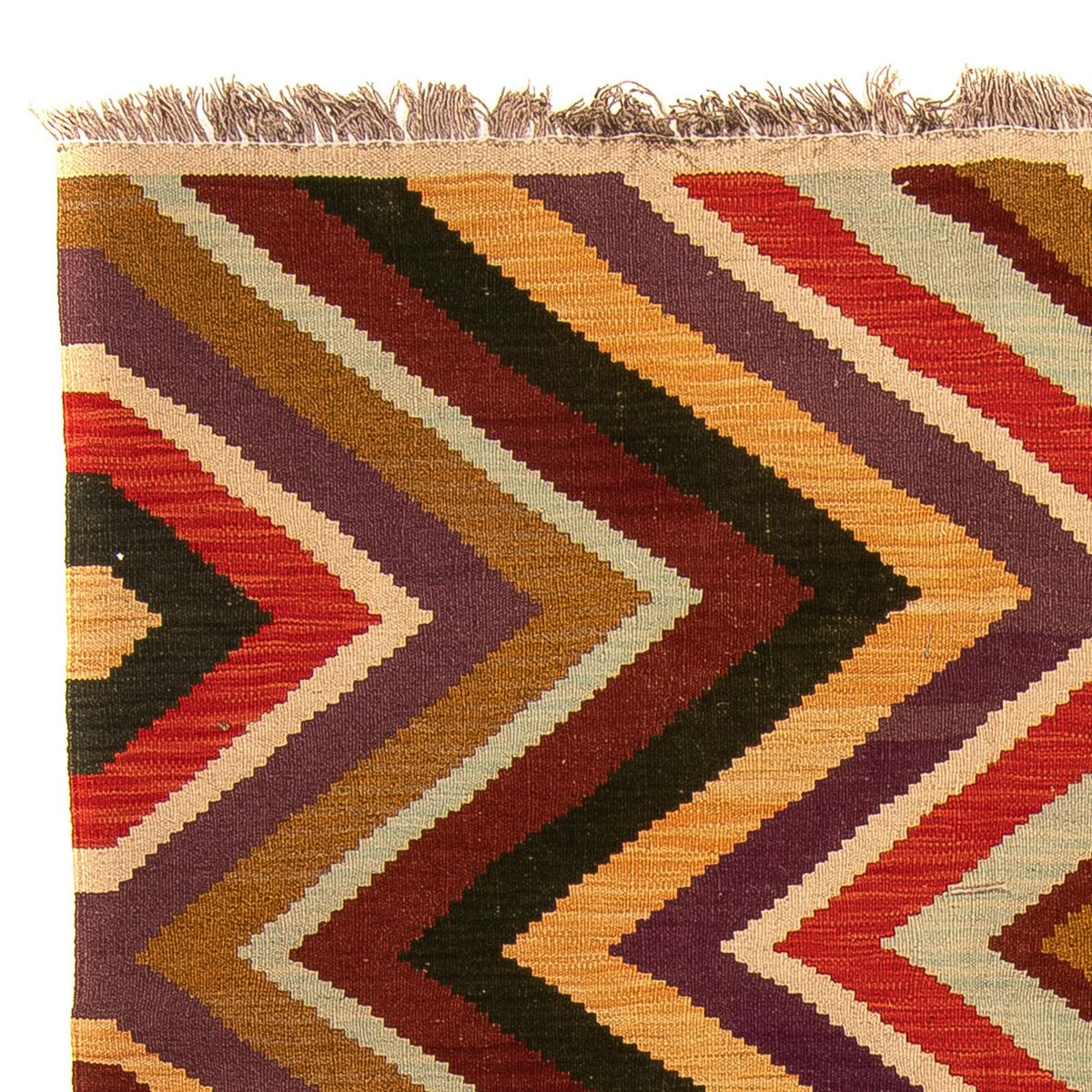 Tapis Kelim - Splash - 203 x 145 cm - multicolore