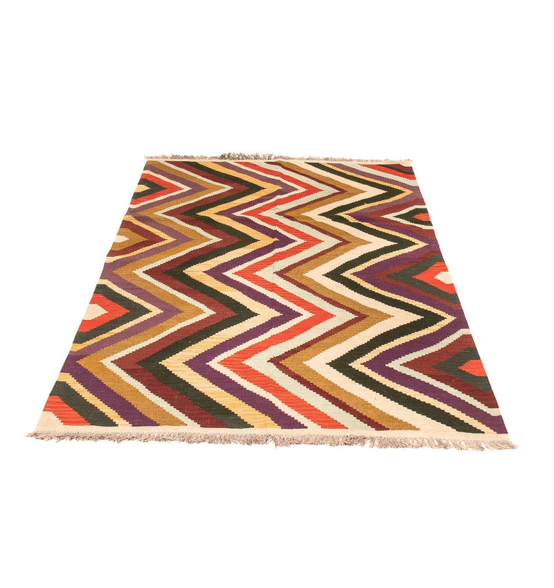 Tapis Kelim - Splash - 203 x 145 cm - multicolore