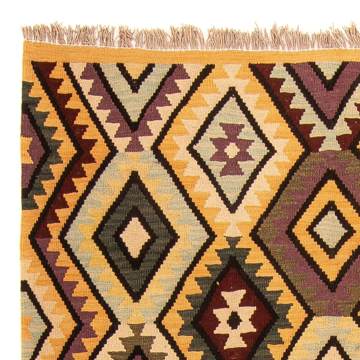 Tapis Kelim - Splash - 193 x 154 cm - multicolore