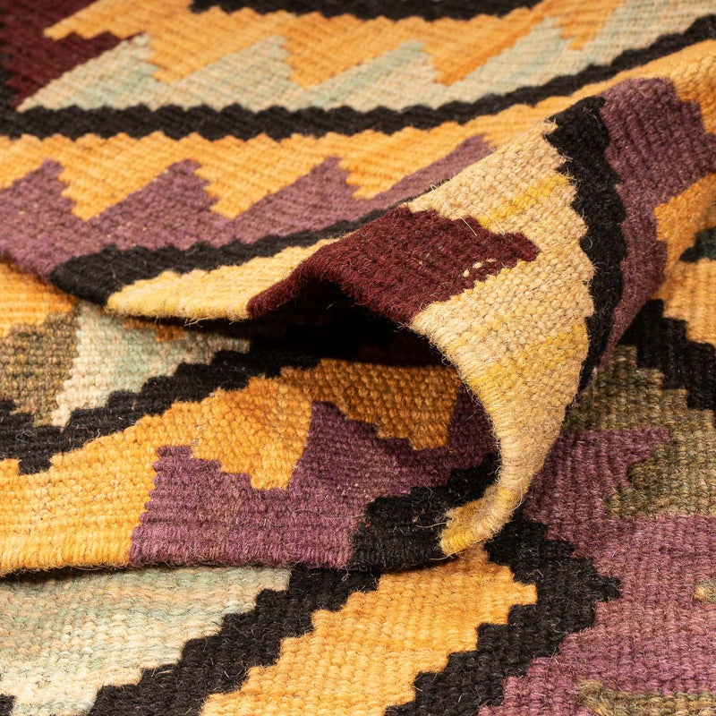 Tapis Kelim - Splash - 193 x 154 cm - multicolore