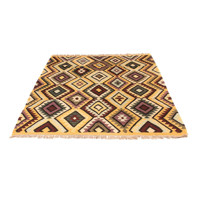 Tapis Kelim - Splash - 193 x 154 cm - multicolore