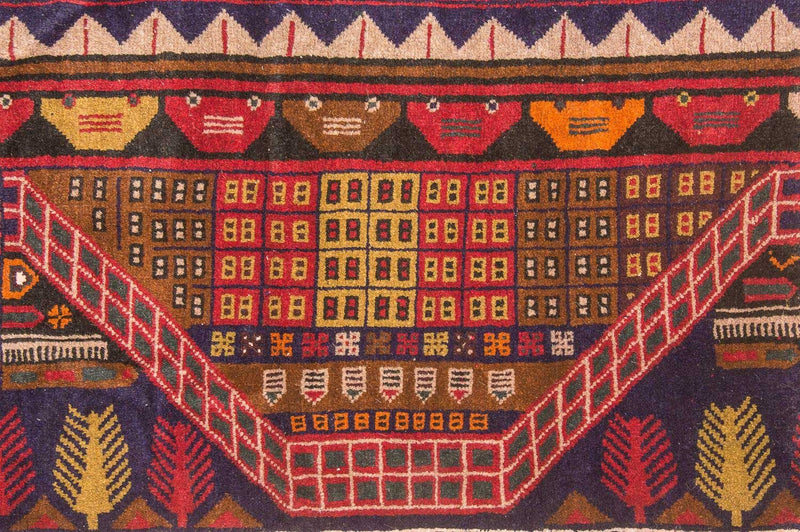 Tapis Belutsch - 140 x 85 cm - multicolore