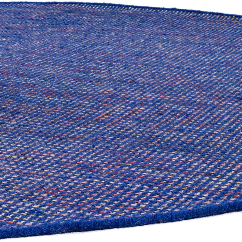 Tapis Kelim - Tendance ronde  - 200 x 200 cm - bleu