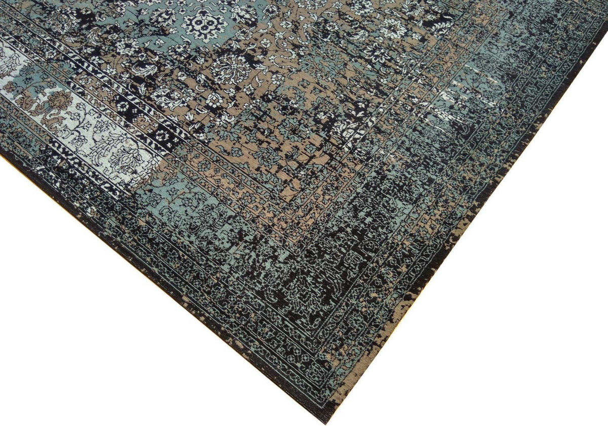 Tapis de couloir Tapis vintage - 300 x 80 cm - bleu