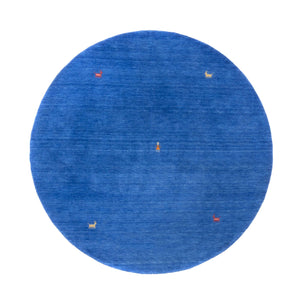 Tapis Gabbeh - Softy ronde  - 250 x 250 cm - bleu