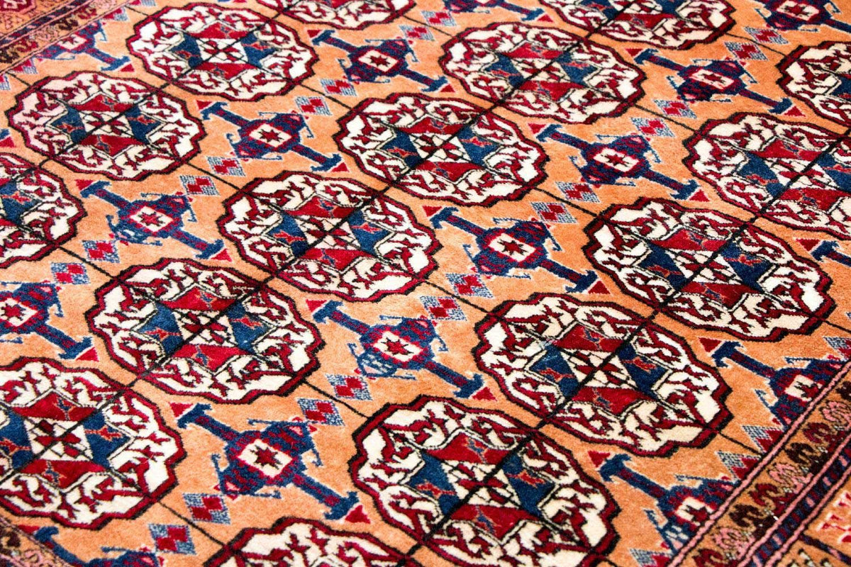 Tapis afghan - Boukhara - 170 x 120 cm - saumon