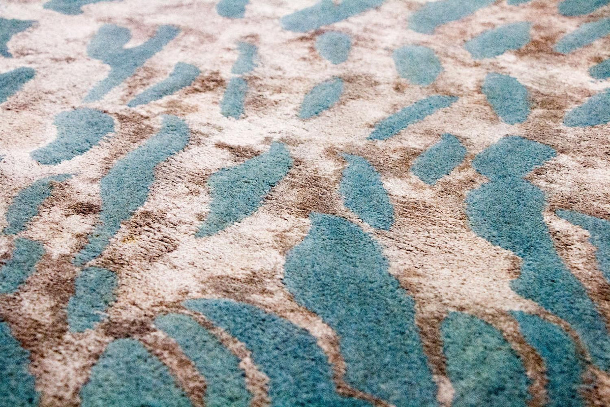 Tapis design - 242 x 153 cm - bleu
