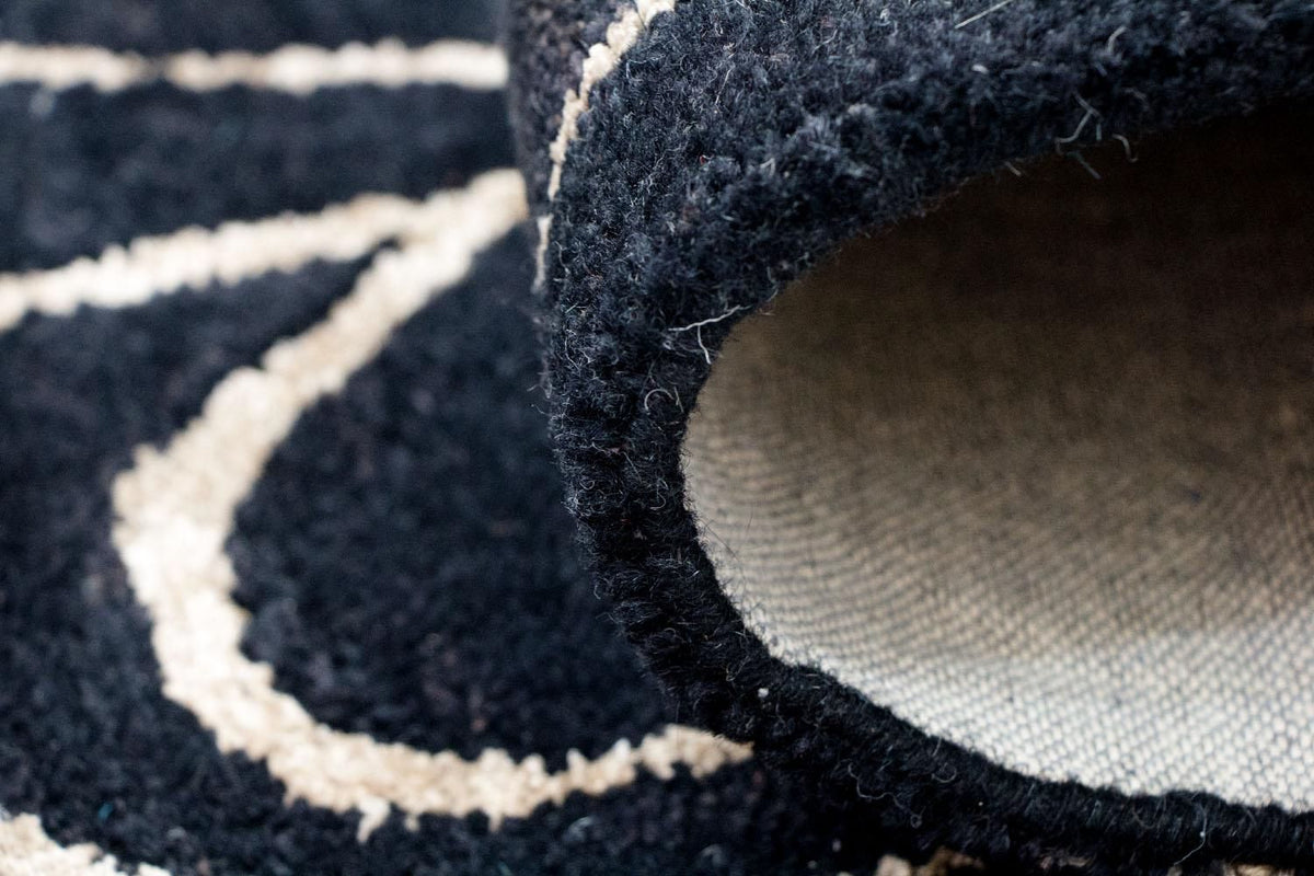 Tapis design - 243 x 154 cm - bleu