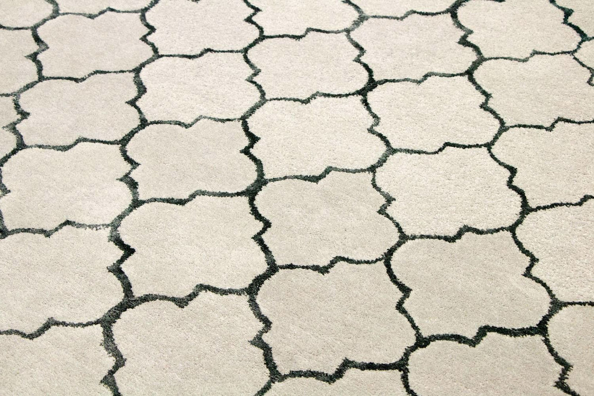 Tapis en laine - 232 x 164 cm - argent