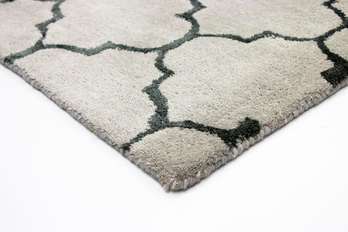 Tapis en laine - 232 x 164 cm - argent