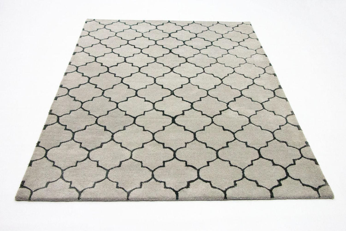 Tapis en laine - 232 x 164 cm - argent