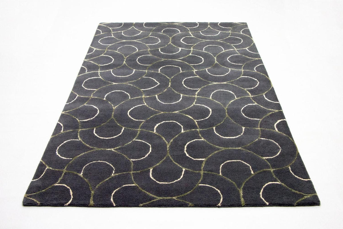 Tapis design - 242 x 152 cm - bleu